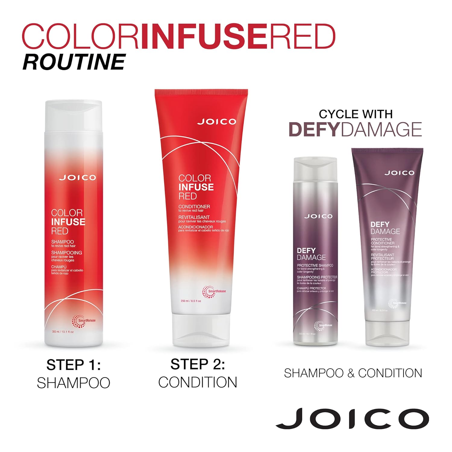 Joico Color Infuse Red Conditioner, 8.5 Fl Oz, Nourishes, Protects and Revives Vibrancy of Red Hair : Beauty & Personal Care