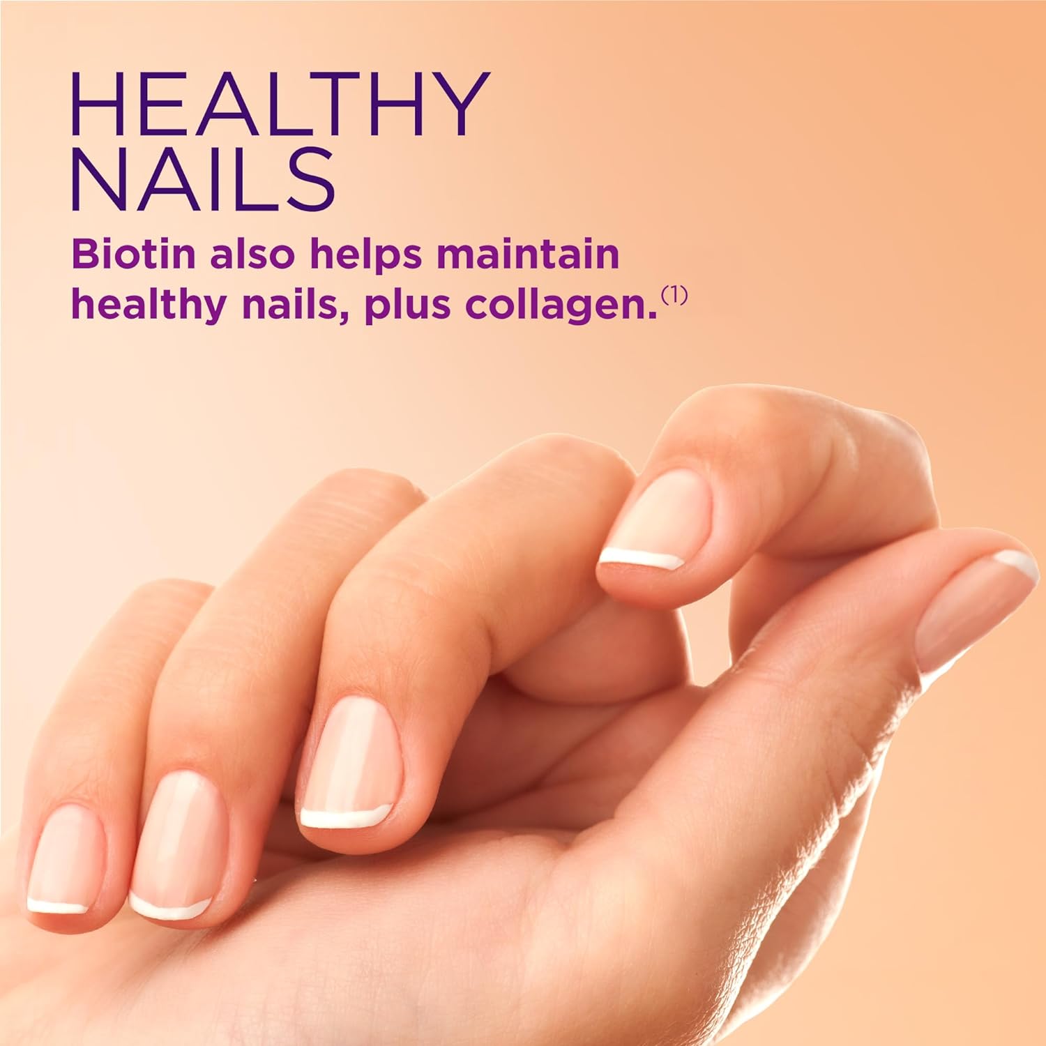 Nature's Bounty Hair, Skin & Nails with Biotin and Collagen, Citrus-Flavored Gummies Vitamin Supplement, Supports Hair, Skin, and Nail Health for Women, 2500 mcg, 80 Ct (2 pack) : Health & Household