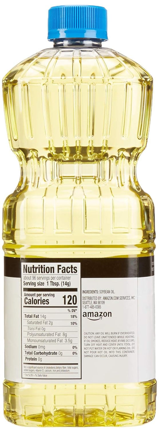 Amazon Brand - Happy Belly Soybean Vegetable Oil, 48 fl oz (Pack of 1)