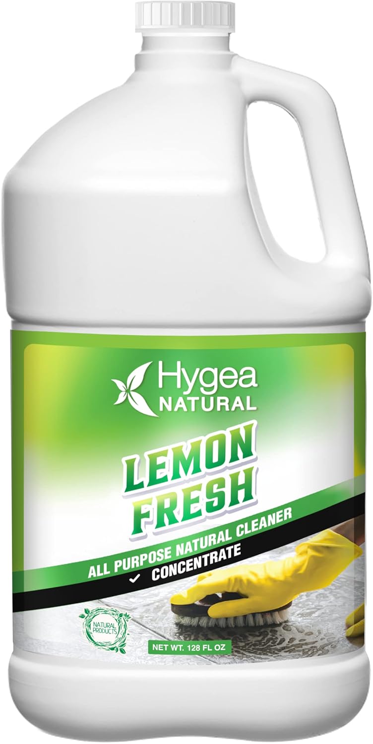 Lemon Fresh All Purpose Cleaner & Degreaser- Multi-Surface -Non Toxic Floor Cleaner- Remove Soil, Dirt And Grease- Wet Gloss Finish- Biodegradable, Ammonia Free -Concentrated Gallon