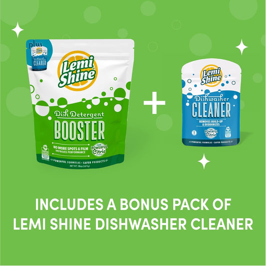 Lemi Shine Dish Detergent Booster, Hard Water Stain Remover, Multi-Use Citric Acid Cleaner (2.38 Pound (Pack Of 1))