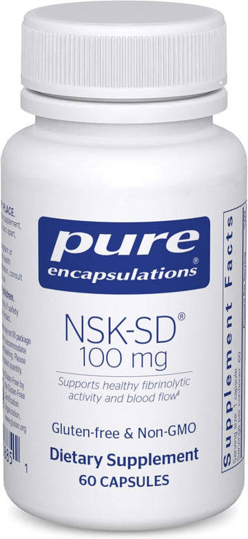 Pure Encapsulations Nsk-Sd - 100 Mg Nattokinase - For Normal Blood Circulation - Supports Fibrinolytic Activity* - Gluten Free & Non-Gmo - 60 Capsules