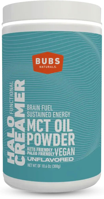 Bubs Naturals Mct Oil Powder - Medium Chain Triglycerides - Keto Vegan & Paleo Friendly - Healthy Coconut Fats + Low Carb - Dairy-Free Energy Source - Perfect For Coffee, Protein Shakes & Baked Goods