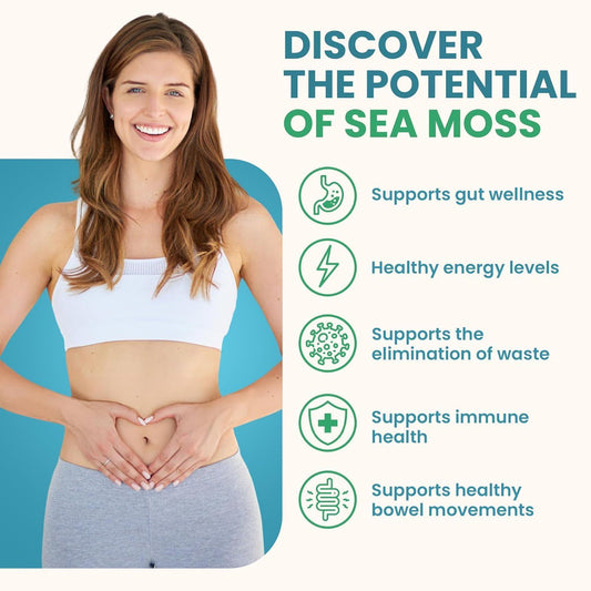 Atlantic Naturals - 1 Day Colon Cleanse Full Body Detox Drink - Sea Moss Supplement For Women & Men, Gut Health, Kidney & Liver Immune Energy Enhancer Gut Cleanse - Lemon Flavor Juice, 8 Fl Oz