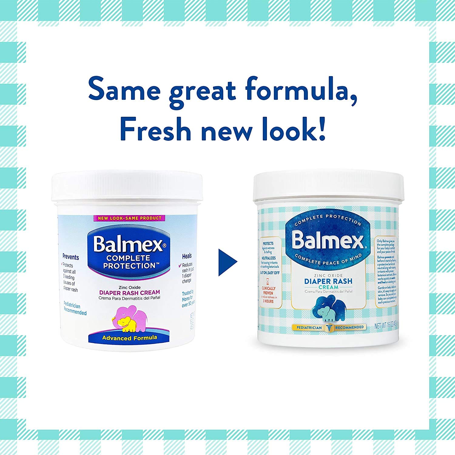 Balmex Diaper Rash Cream, 16 oz Per Jar (3 Jars) : Baby