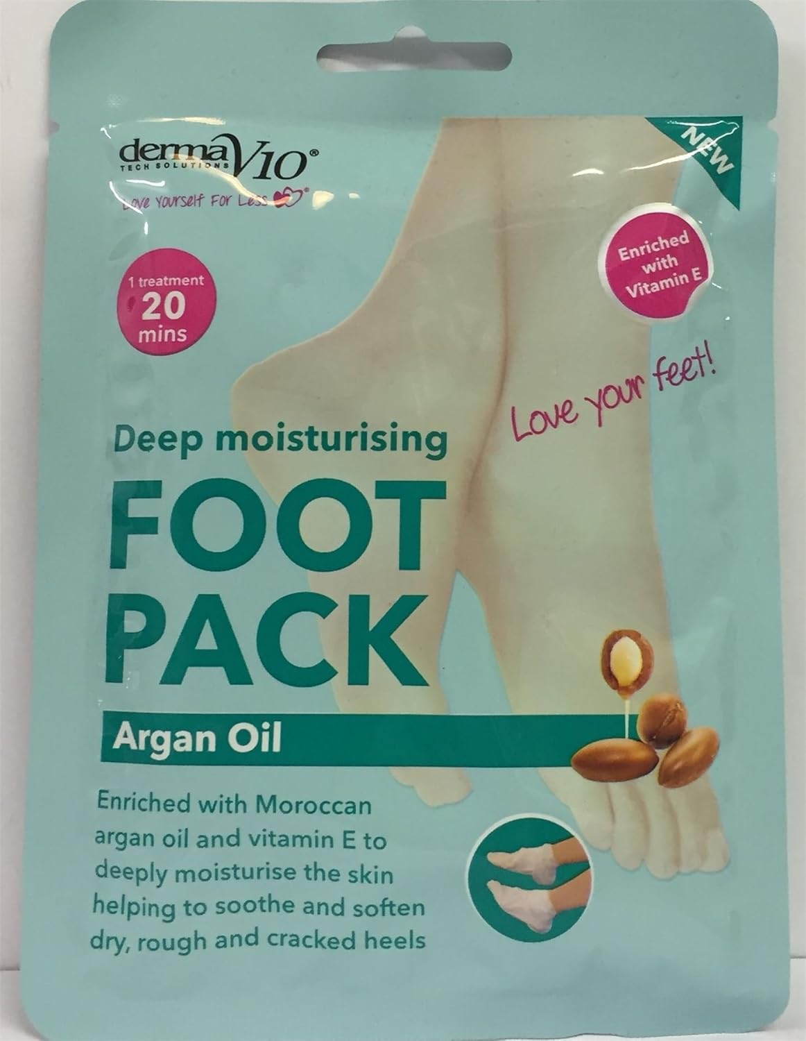 Derma V10 Argan Oil Foot Pack