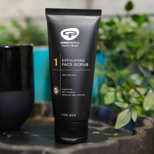 Green People For Men No. 1 Exfoliating Face Scrub - Natural & Organic Brightening Scrub - Paraben & Ethanol Free - Vegan, 100ml : Amazon.co.uk: Beauty