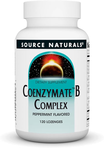 Source Naturals Coenzymate B Complex - Peppermint Flavor That Melts In Mouth - B Vitamins - 120 Lozenges