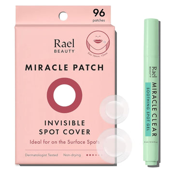 Rael Pimple Patches - Invisible Spot Cover (96 Count) & Miracle Clear Soothing Spot Gel Pen (0.14Oz)