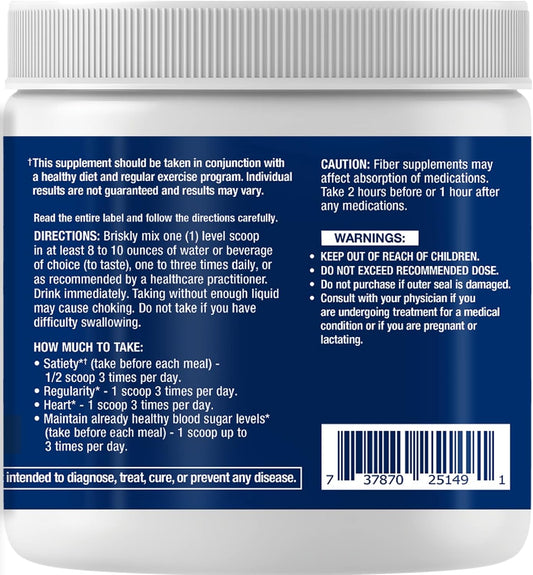 Life Extension Easy Fiber - Glucomannan Fiber, Regularity, Digestion, Heart Health, No Artificial Sweeteners, Vegetarian, Non-Gmo, Gluten Free, Sugar Free, Net Wt. 167 G (0.368 Lb. Or 5.89 Oz)