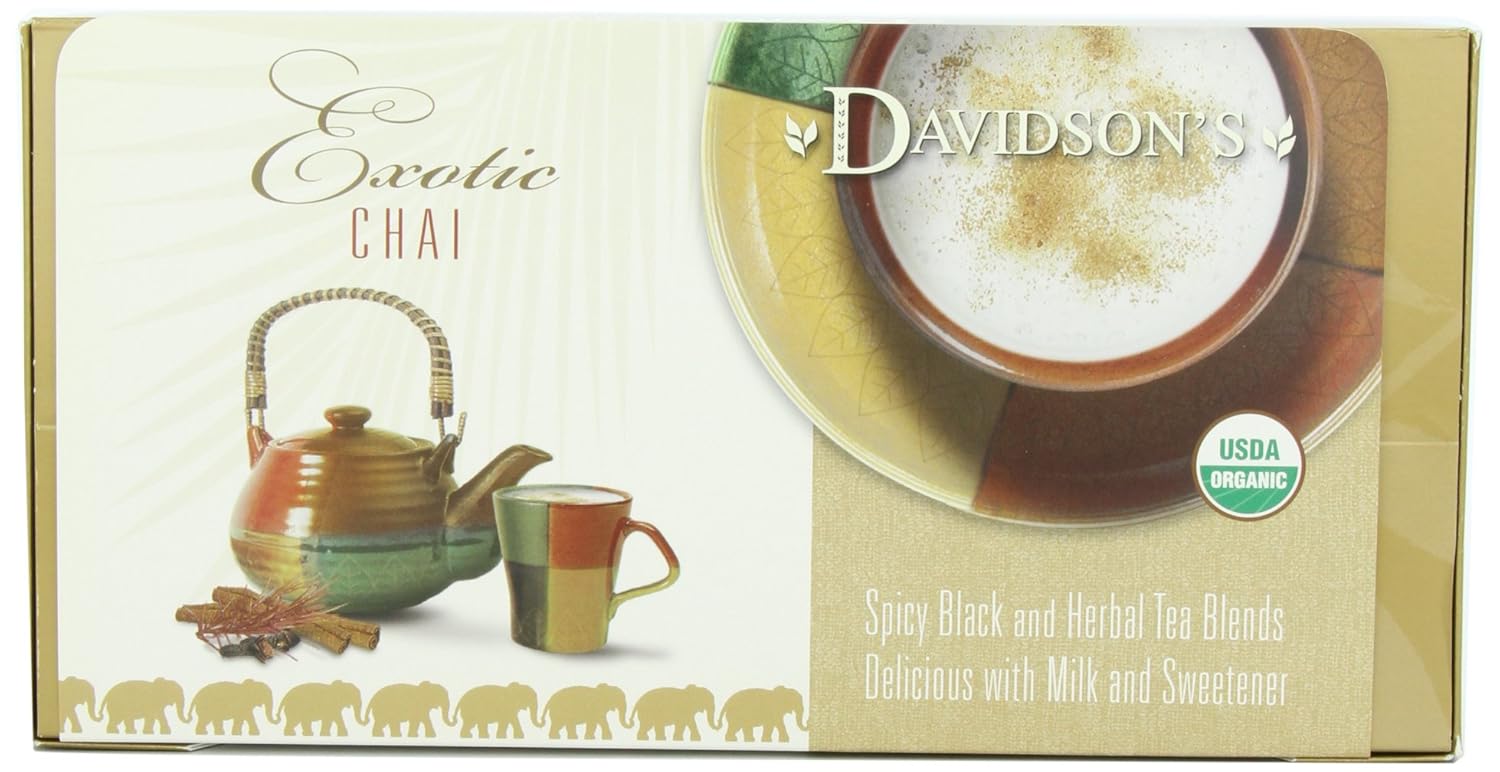 Davidson'S Organics, Classic Chai, 100-Count Individually Wrapped Tea Bags