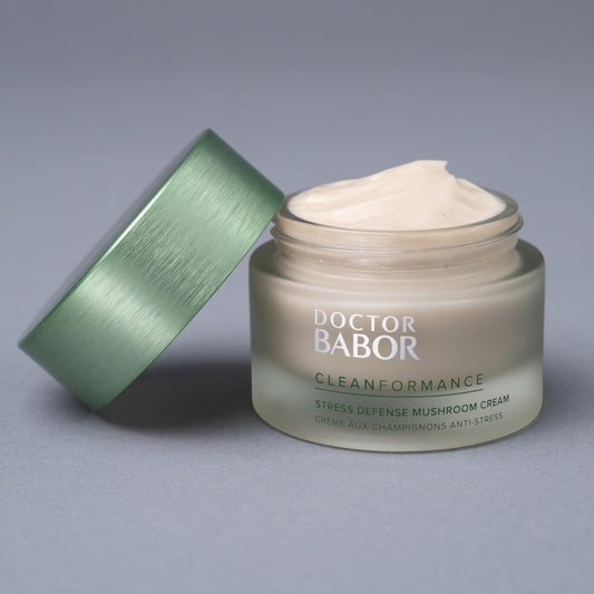 Babor Cleanformance Stress Defense Mushroom Cream, Antioxidant And Microbiome Complex Protect, Moisturizer Balances And Revitalizes Skin, Improve Skin Barrier, Reduce Fine Lines & Wrinkles, 1.69 Oz