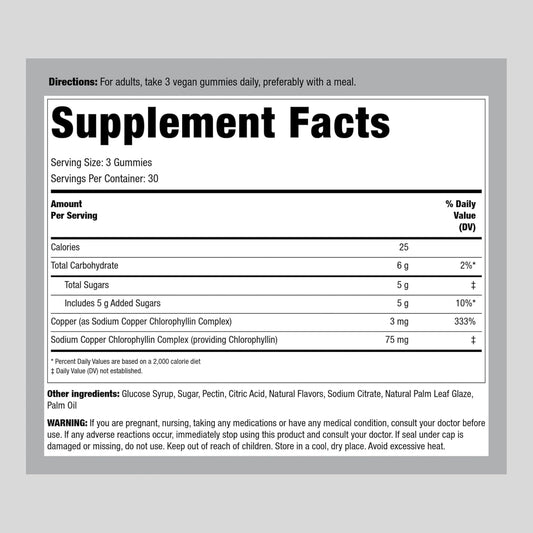 Piping Rock Chlorophyll Gummies | 90 Count | Delicious Fruit Flavor | Complex Vegan Supplement | Non-GMO & Gluten Free : Health & Household