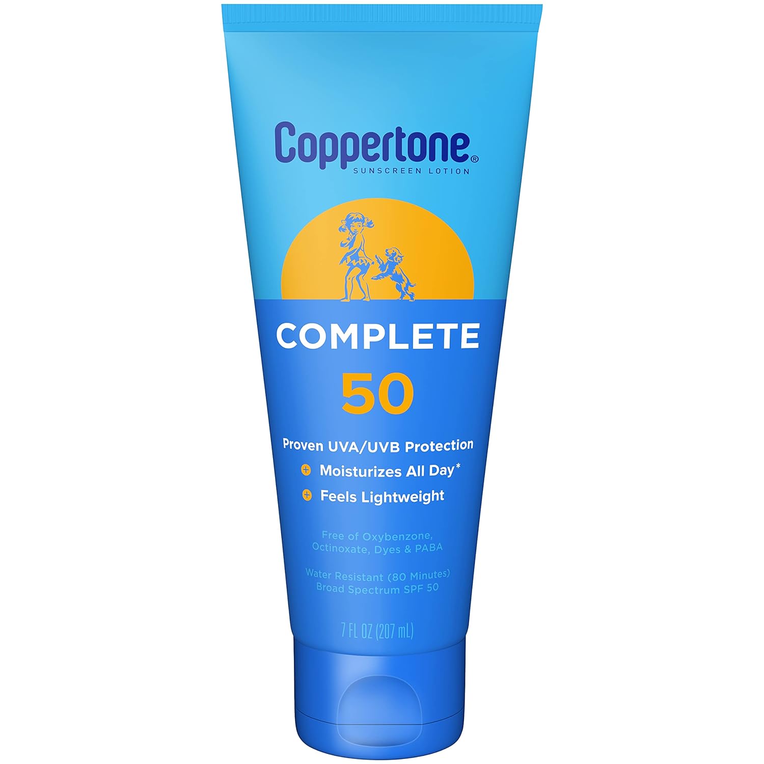 Coppertone Complete Sunscreen Lotion Spf 30, Face And Body Sunscreen, Lightweight, Water Resistant, 7 Fl Oz