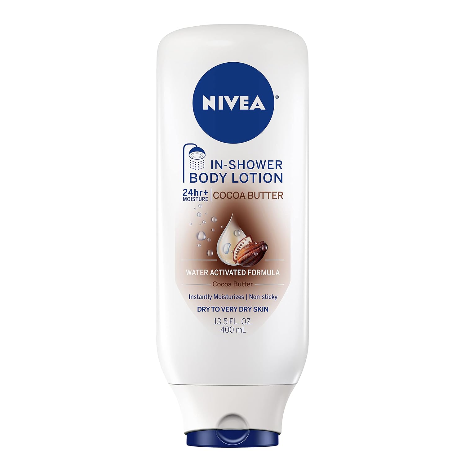 NIVEA Cocoa Butter In Shower Lotion, Body Lotion for Dry Skin, 13.5 Fl Oz (Pack of 3) : Beauty & Personal Care