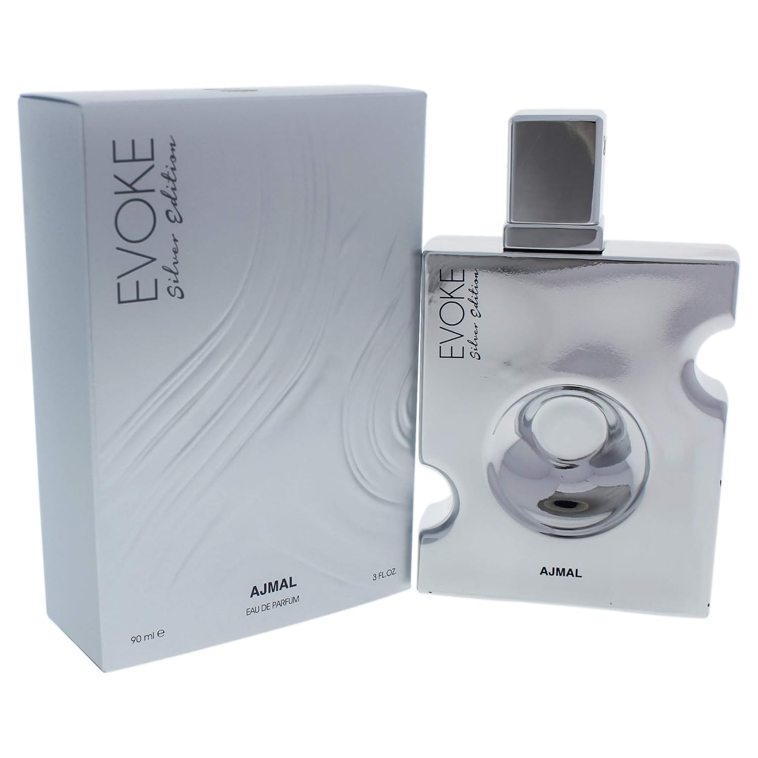 Ajmal Evoke Silver Edition For Men Eau De Parfum Spray, 3 Ounce