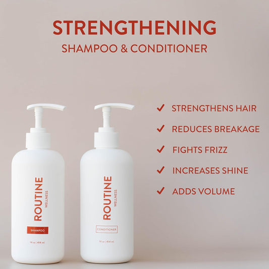 Shampoo For Stronger Hair - Biotin | Vegan | Color Safe | Sulfate-Free | Clinically Tested | Nourishing Oils And Vitamins - Sage & Bergamot 14Oz