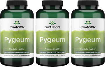 Swanson Pygeum - Herbal Supplement - Men's Health Supplement - (120 Capsules Each, 400 mg) 3 Pack