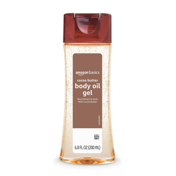 Amazon Basics Body Oil Gel With Cocoa Butter, Paraben Free, 6.8 Fl Oz (Pack Of 1) (Previously Solimo)