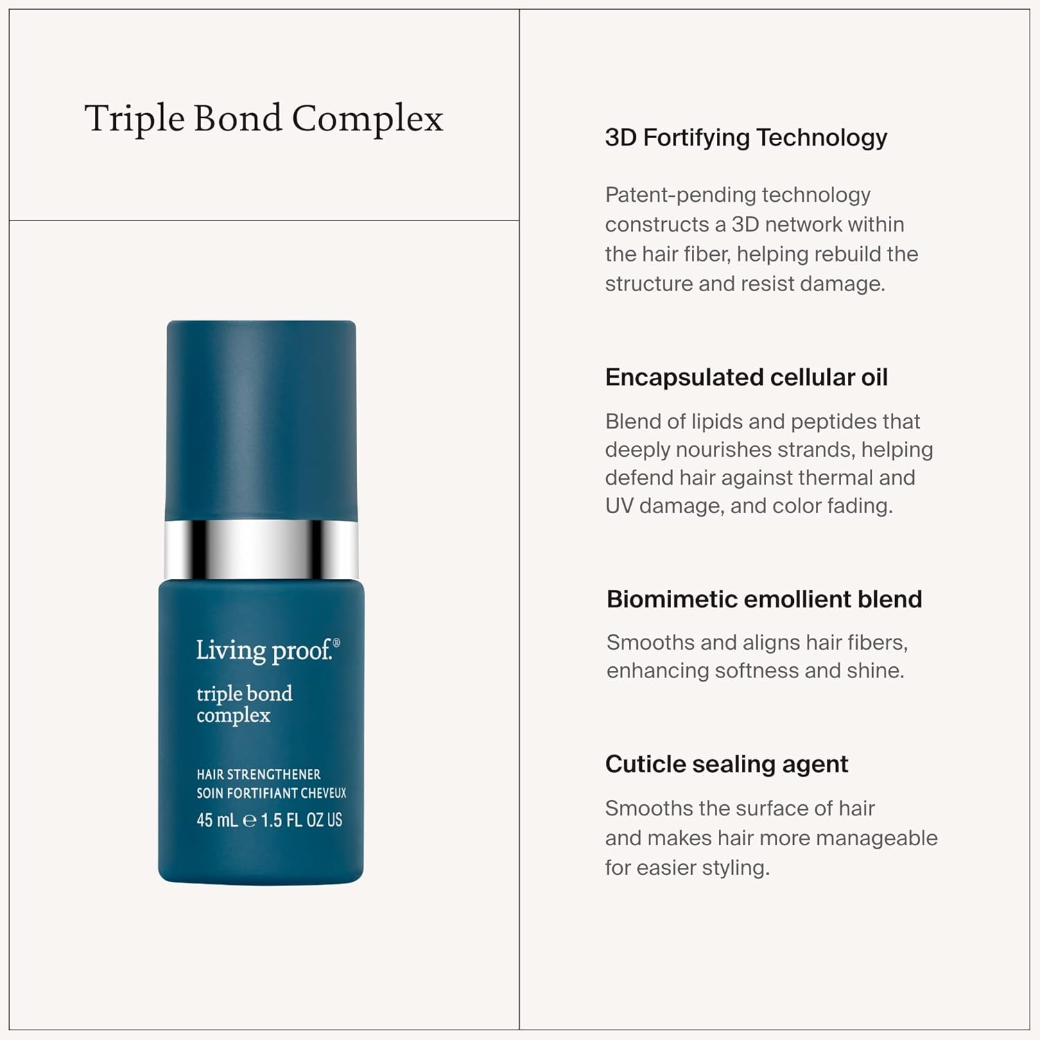 Living proof Triple Bond Complex Leave-In Treatment and Hair Mask : Beauty & Personal Care