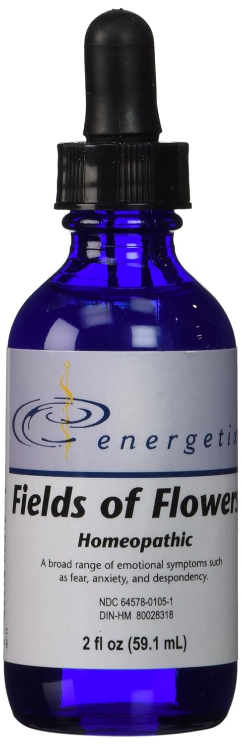 Energetix Fields Of Flowers Homeopathic Remedy - Perfect For Emotional Symptoms Such As Fear, Anxiety, Depression And Despondency - 38 Traditional Flower Essences - 2 Fluid Ounce (59.1 Milliliters)