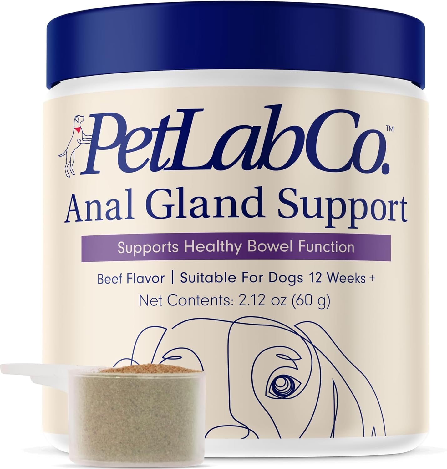 Petlab Co. Anal Gland Support – Target Scooting & Fishy Odor - Supports Anal Gland Health While Helping To Optimize Stool Consistency - Easy To Use Powder