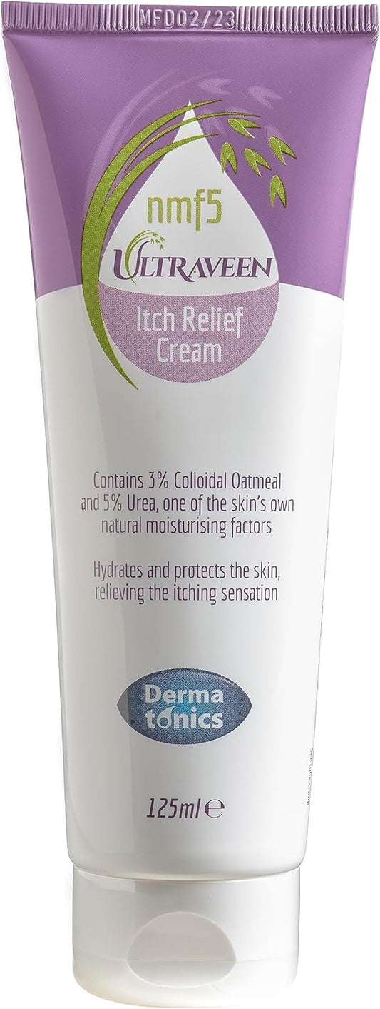Dermatonics Ultraveen Itch Relief Cream - A Gentle, Perfume And Paraben-Free Formula With Finnish Colloidal Oatmeal | Relief And Comfort For Eczema And Psoriasis-Prone Skin | 125 Ml