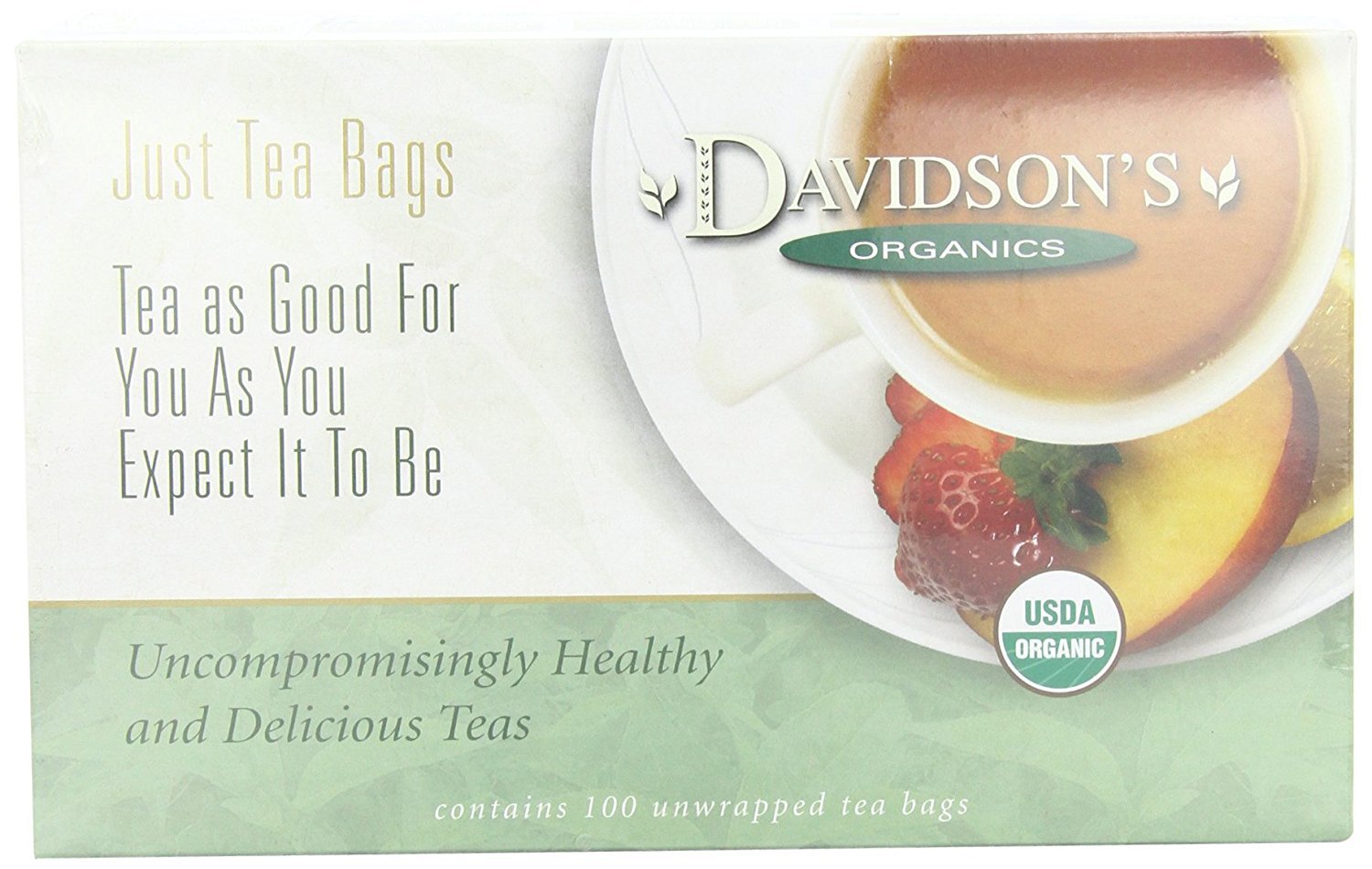 Davidson'S Organics, Decaffeinated Vanilla Essence, 100-Count Unwrapped Tea Bags