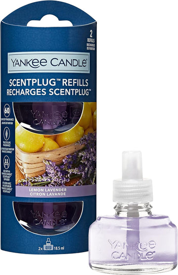 Yankee Candle Scentplug Fragrance Refills | Lemon Lavender Plug In Air Freshener Oil | Up To 60 Days Of Fragrance | 2 Count