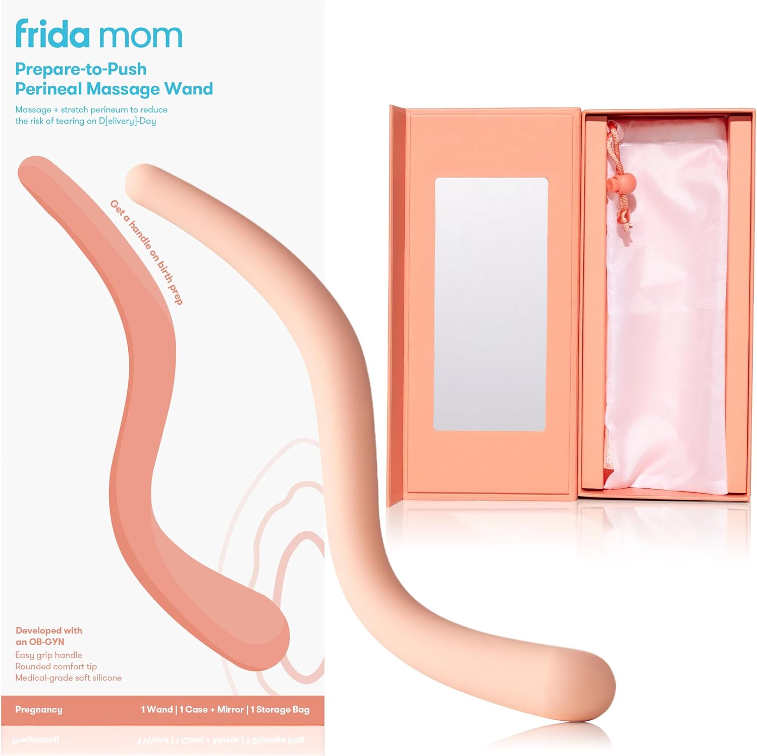 Frida Mom Prepare-To-Push Perineal Massage Wand, Labor And Delivery Essentials For Labor Prep