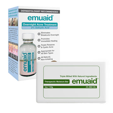 Emuaid Overnight Acne Solution Bundle - Emuaid Overnight Acne Treatment With Therapeutic Moisture Bar
