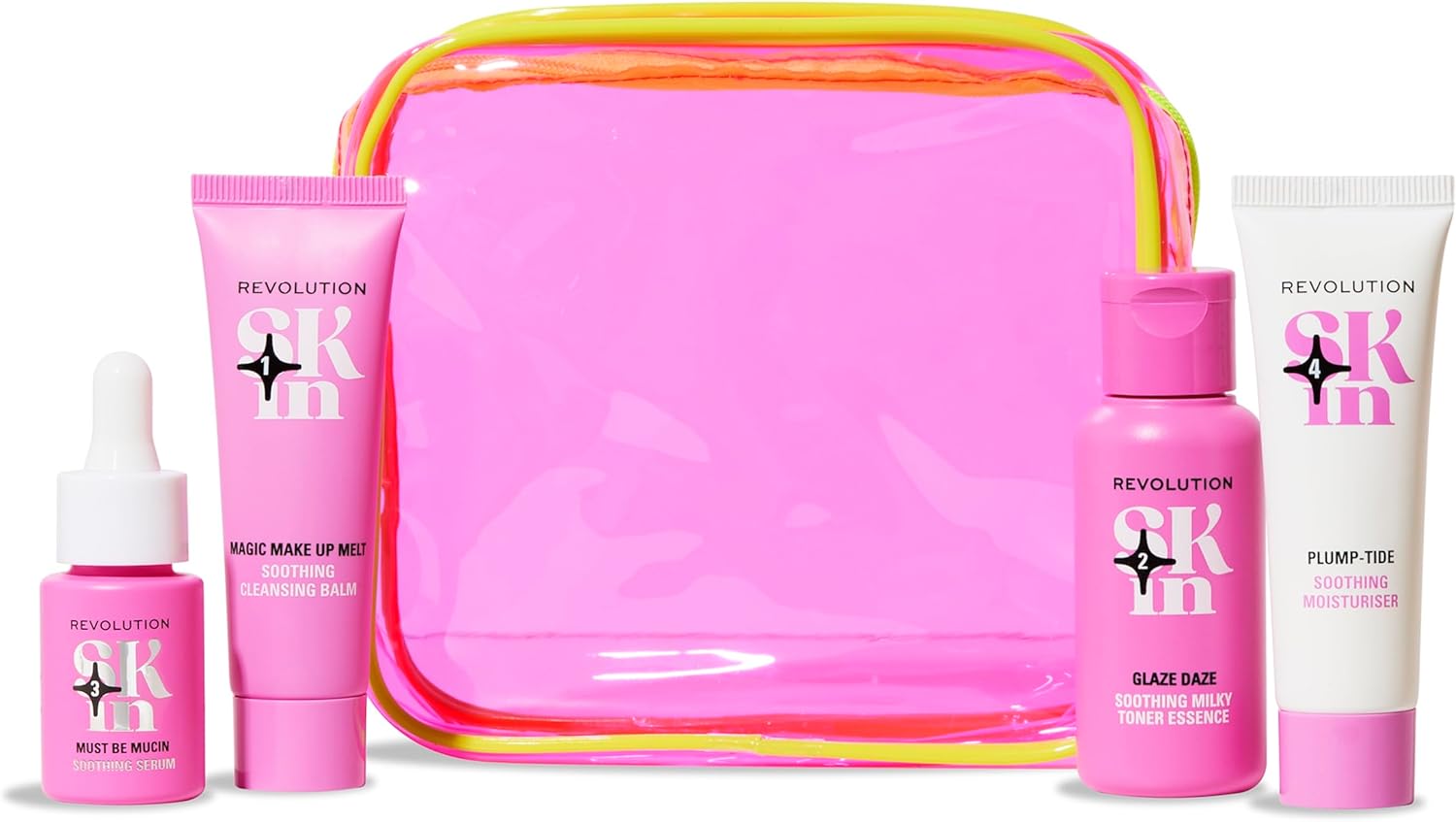 Revolution Skin, Go Gentle 4 Step Starter Kit, Skincare Set Includes Cleanser, Toner, Serum & Moisturiser, Vegan & Cruelty-Free, 4 Products Included : Amazon.co.uk: Beauty