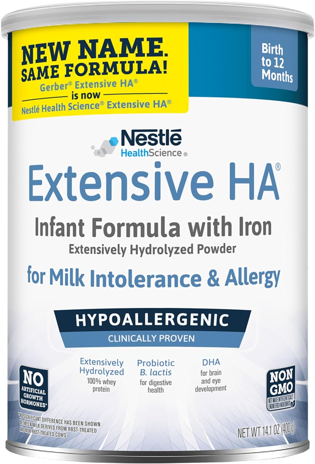 Extensive HA Baby Formula - Stage 1: Formula for Cow’s Milk Protein Allergy, 14.1 Ounces (Packaging May Vary)