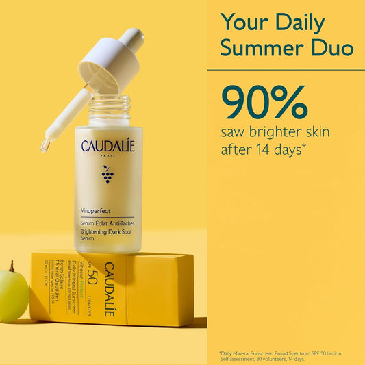 Caudalie Dark Spot Brightening Serum & Sunscreen Spf 50 Set