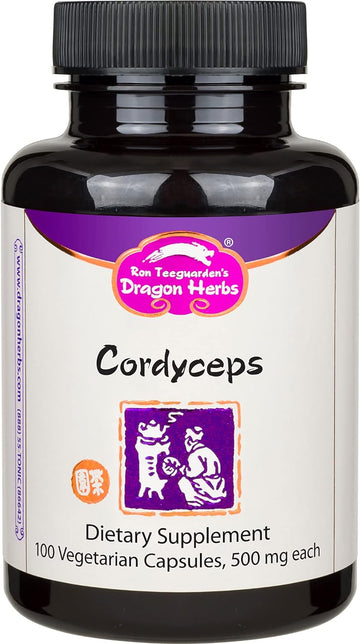 Dragon Herbs - Cordyceps Capsules - 100 Capsules, 450 mg Each