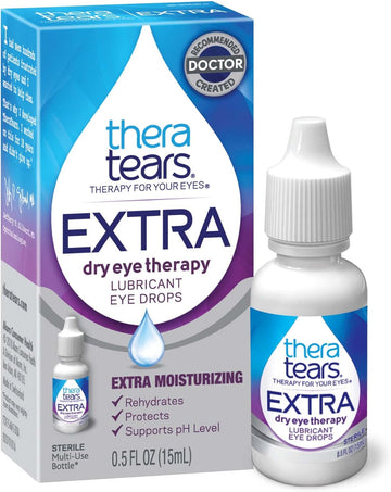 Theratears Extra Dry Eye Therapy Lubricating Eye Drops For Dry Eyes, 0.5 Fl Oz Bottle