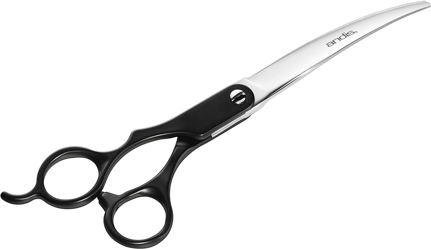 Andis 8" Curved Shears, Left-Handed, Professional Dog & Cat Grooming (80625)