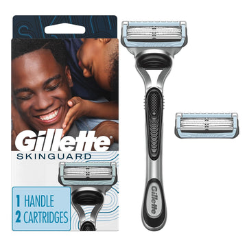 Gillette Skinguard Men'S Razor Handle + 2 Blade Refills