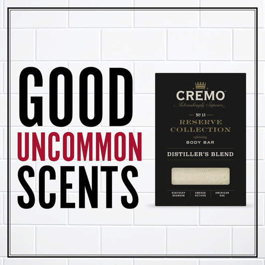 Cremo Exfoliating Body Bars Distiller's Blend - A Combination of Lava Rock and Oat Kernel Gently Polishes While Shea Butter Leaves Your Skin Feeling Smooth & Healthy