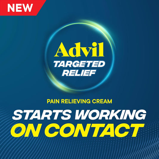 Advil Targeted Relief Pain Relieving Cream with Massage Applicator, Up to 8 Hours of Powerful Relief of Joint Pain, Lower Back Pain and Muscle Pain, 2.5 oz