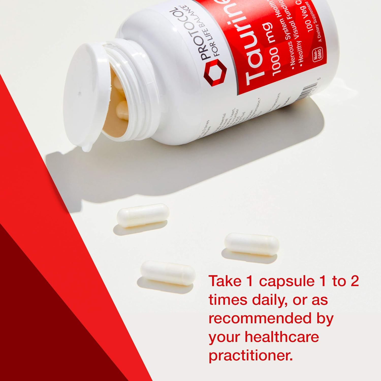 Protocol Taurine 1,000mg - Heart, Eye, Muscle & Nervous System Supplem