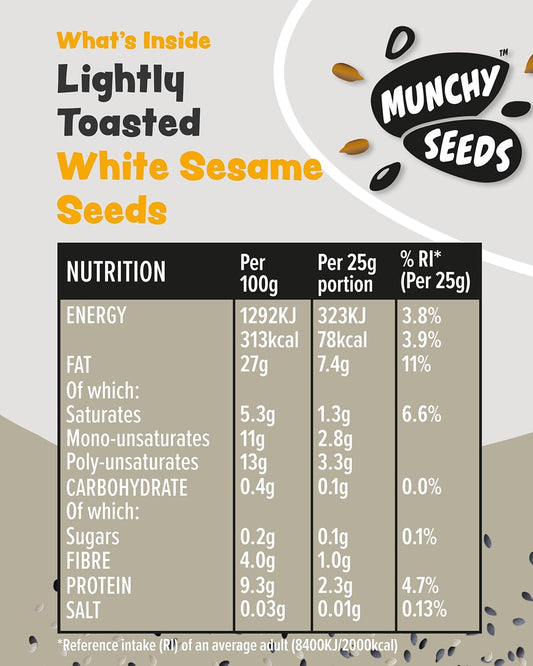 Munchy Seeds Lightly Toasted Sesame Seeds 500G