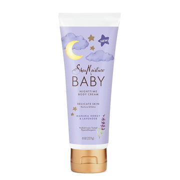 SheaMoisture Baby Moisturizer Manuka Honey & Lavender for Delicate Hair and Skin Nighttime Hair and Skin Care Regimen 8 oz