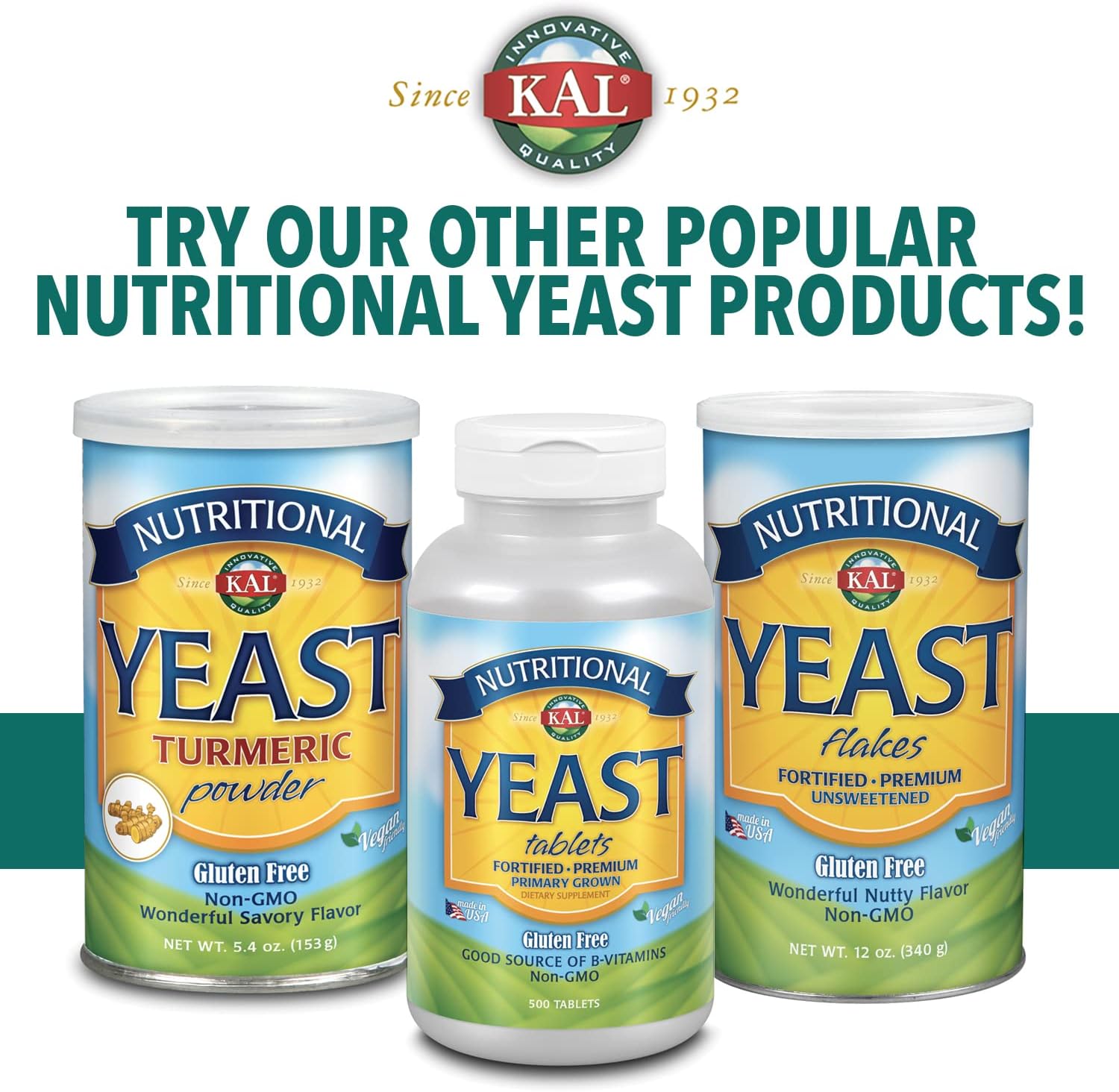 KAL Imported Yeast Flakes, 14.8 Ounce : Grocery & Gourmet Food