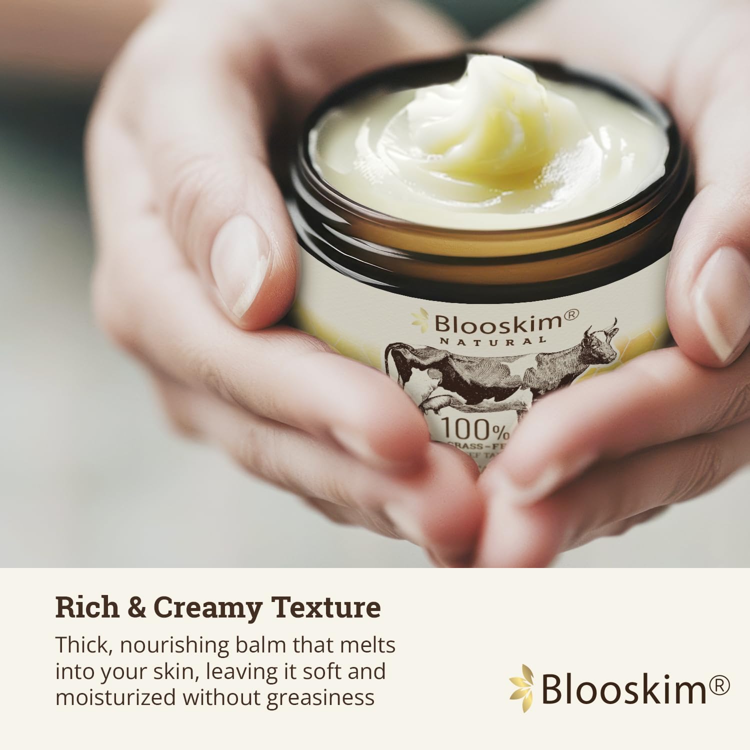 Beef Tallow For Skin: Pure Tallow And Honey Balm For Face - Grass Fed Tallow Face Moisturizer For Wrinkles, Dry Skin For Men And Women - 4 Oz : Beauty & Personal Care