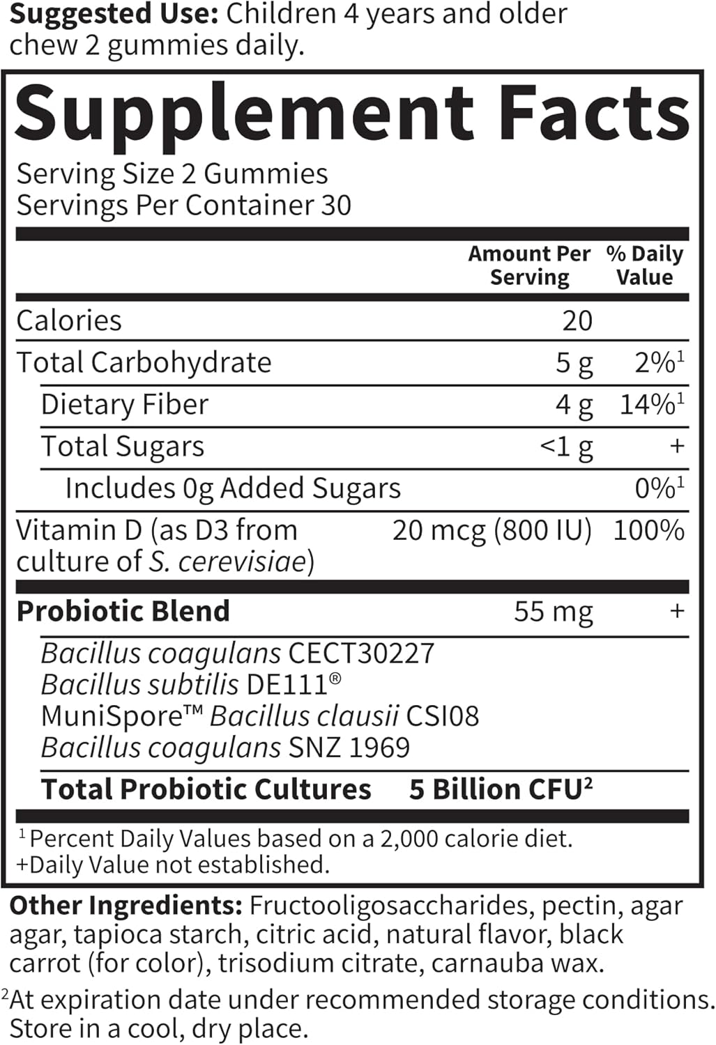 Garden Of Life Dr Formulated 5 Billion Cfu Prebiotic Fiber, Probiotic And Vitamin D3 Gummies For Kids Digestive & Immune Health – Gluten Free, Non Gmo, No Added Sugars, Strawberry Flavor, 60 Gummies : Health & Household