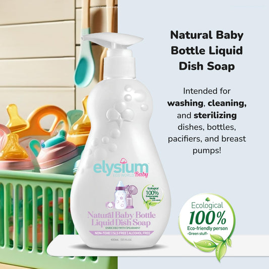 Premium Baby Dish Soap And Baby Bottle Cleaner Baby Bottle Soap Non - Toxic Ingredients Ecological Liquid Formula for Effective & Easy Cleaning Baby Travel Essentials 13.5 Fl Oz Pack Of 1