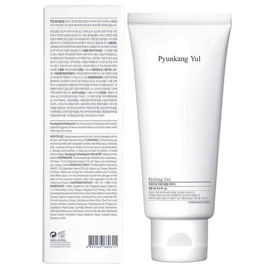 [Pky] Pyunkang Yul Peeling Gel With Immediate Visible Effect, Mild And Smooth Face Scrub With Papaya And Aha, Zero-Irritation, Korean Skincare (3.4 Fl.Oz, 100Ml)