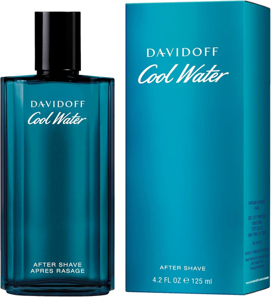 Davidoff Cool Water - After Shave For Him - Aromatic Scent With Notes Of Coriander, Mint, Lavender And Amber - Medium Longevity - 125 Ml