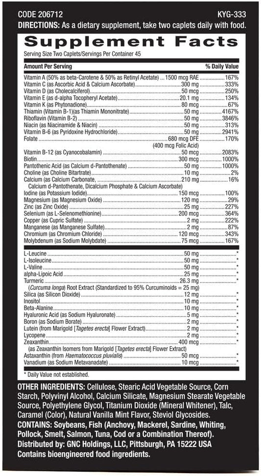 Gnc Mega Men Sport Multivitamin | Performance, Muscle Function, And General Health | 90 Count